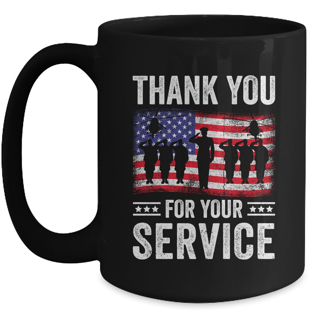 Vintage Veteran Thank You For Your Service Veterans Day Mug | siriusteestore