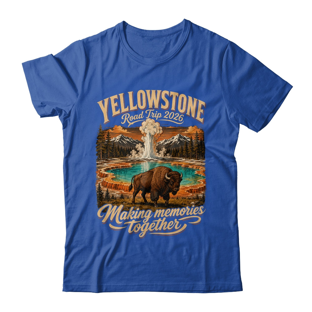 Vintage Yellowstone Road Trip 2026 Mountain Nature Travel Shirt & Tank Top | siriusteestore