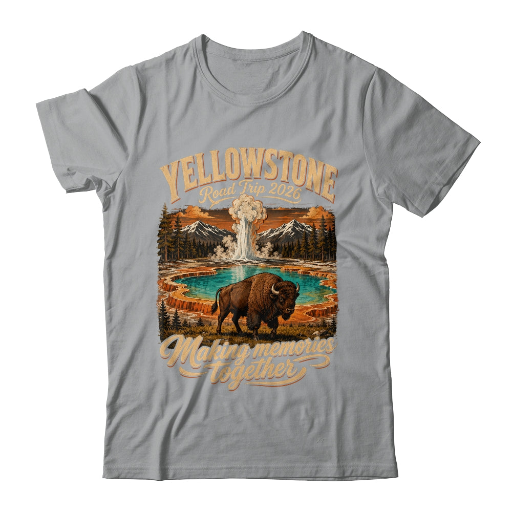 Vintage Yellowstone Road Trip 2026 Mountain Nature Travel Shirt & Tank Top | siriusteestore