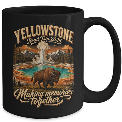 Vintage Yellowstone Road Trip 2026 Mountain Nature Travel Mug | siriusteestore