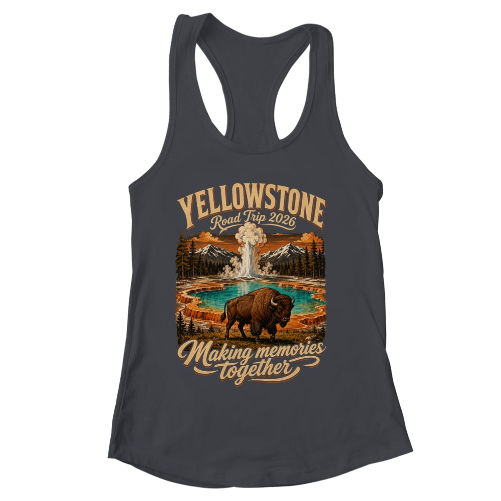 Vintage Yellowstone Road Trip 2026 Mountain Nature Travel Shirt & Tank Top | siriusteestore