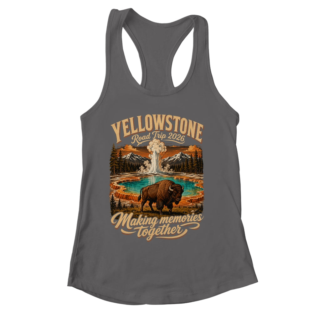 Vintage Yellowstone Road Trip 2026 Mountain Nature Travel Shirt & Tank Top | siriusteestore