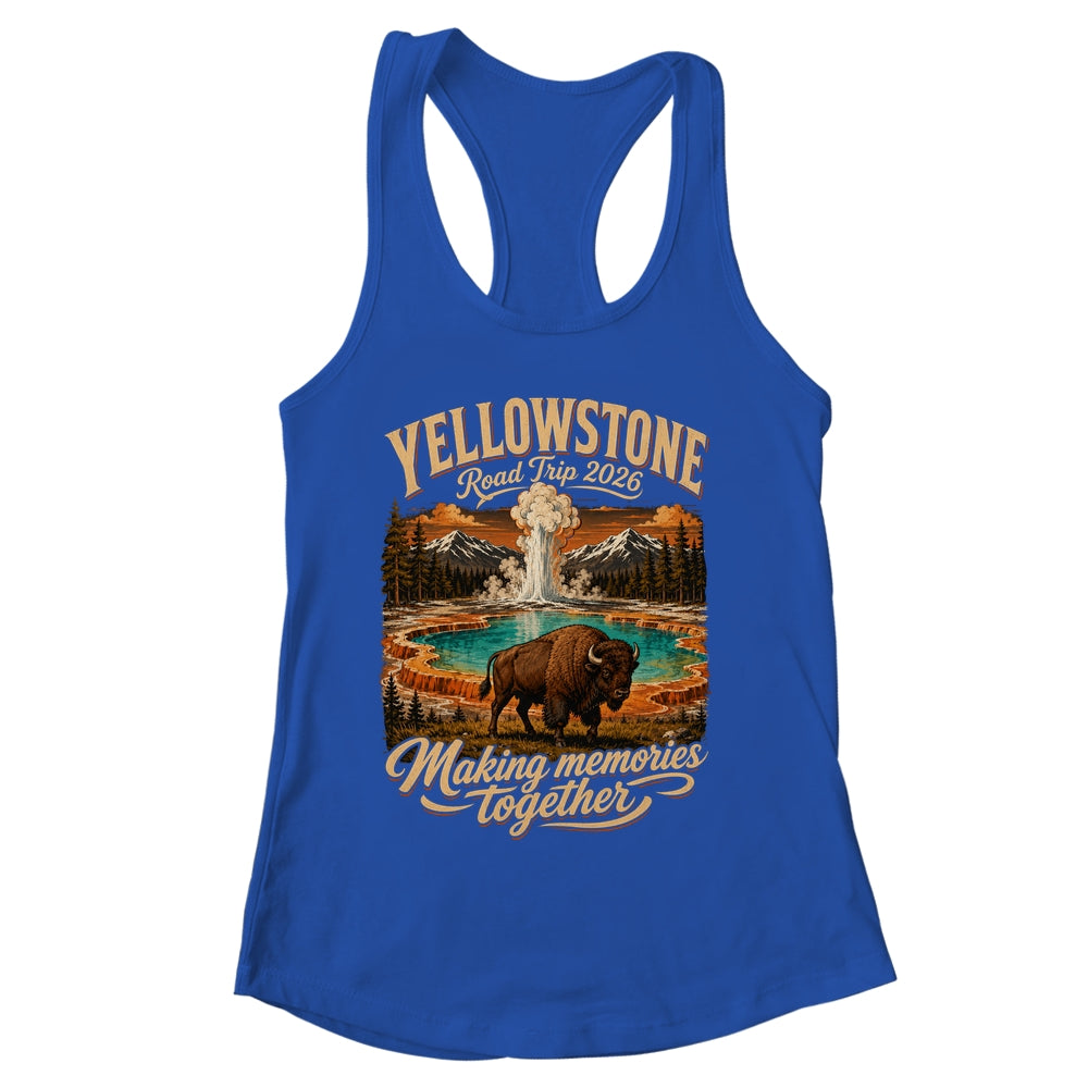 Vintage Yellowstone Road Trip 2026 Mountain Nature Travel Shirt & Tank Top | siriusteestore