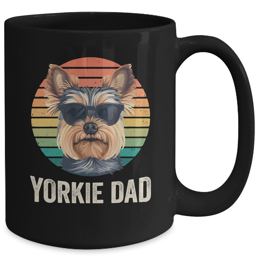 Vintage Yorkie Dad For Fathers Day Dog Lover Funny Mug | siriusteestore