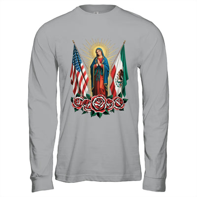 Virgen De Guadalupe Faith Mexican Mexico American USA Flag Shirt & Hoodie | siriusteestore