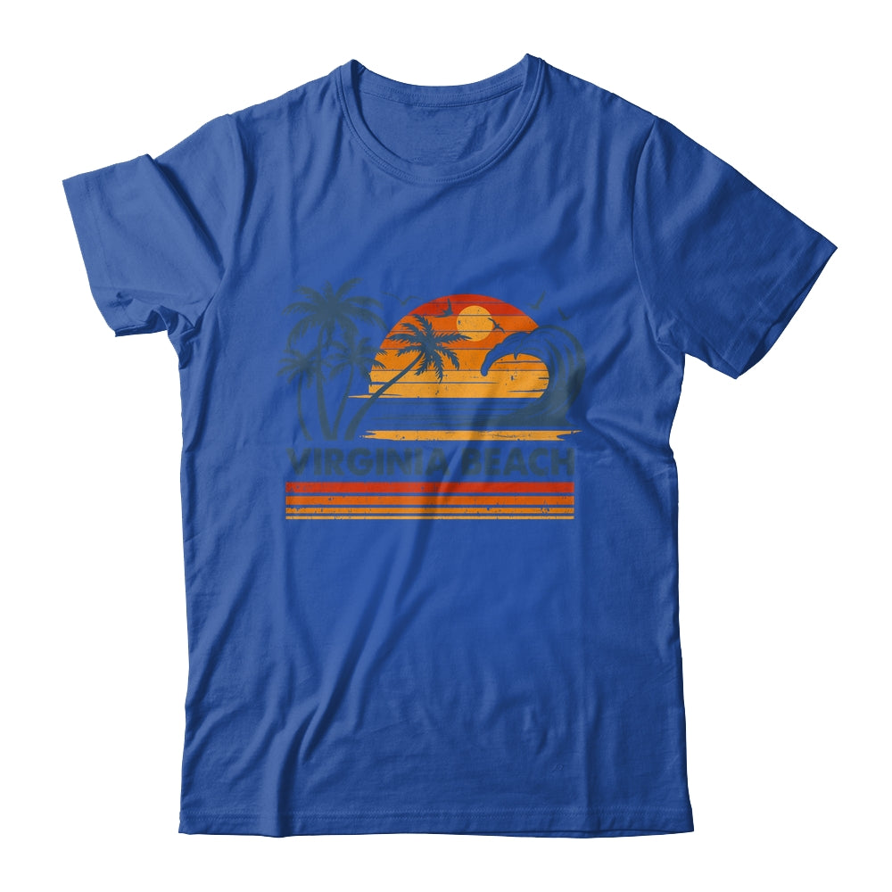 Virginia Beach Vacation Sunset Cute 70s Vintage Retro Beach Shirt & Tank Top | siriusteestore