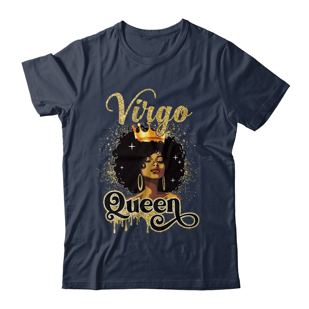 Virgo Queen Birthday Afro Girls Black Zodiac Birthday Shirt & Tank Top | siriusteestore