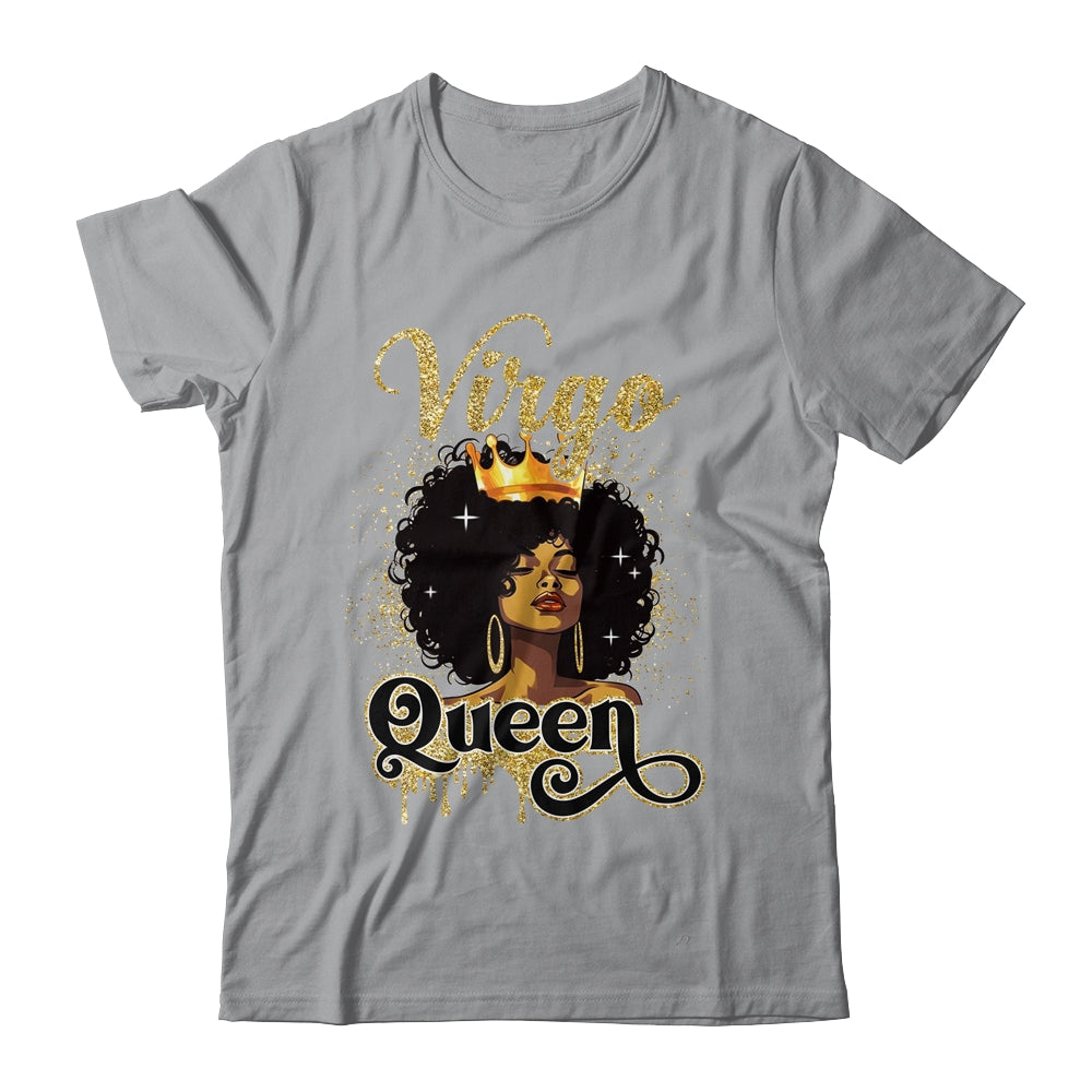 Virgo Queen Birthday Afro Girls Black Zodiac Birthday Shirt & Tank Top | siriusteestore