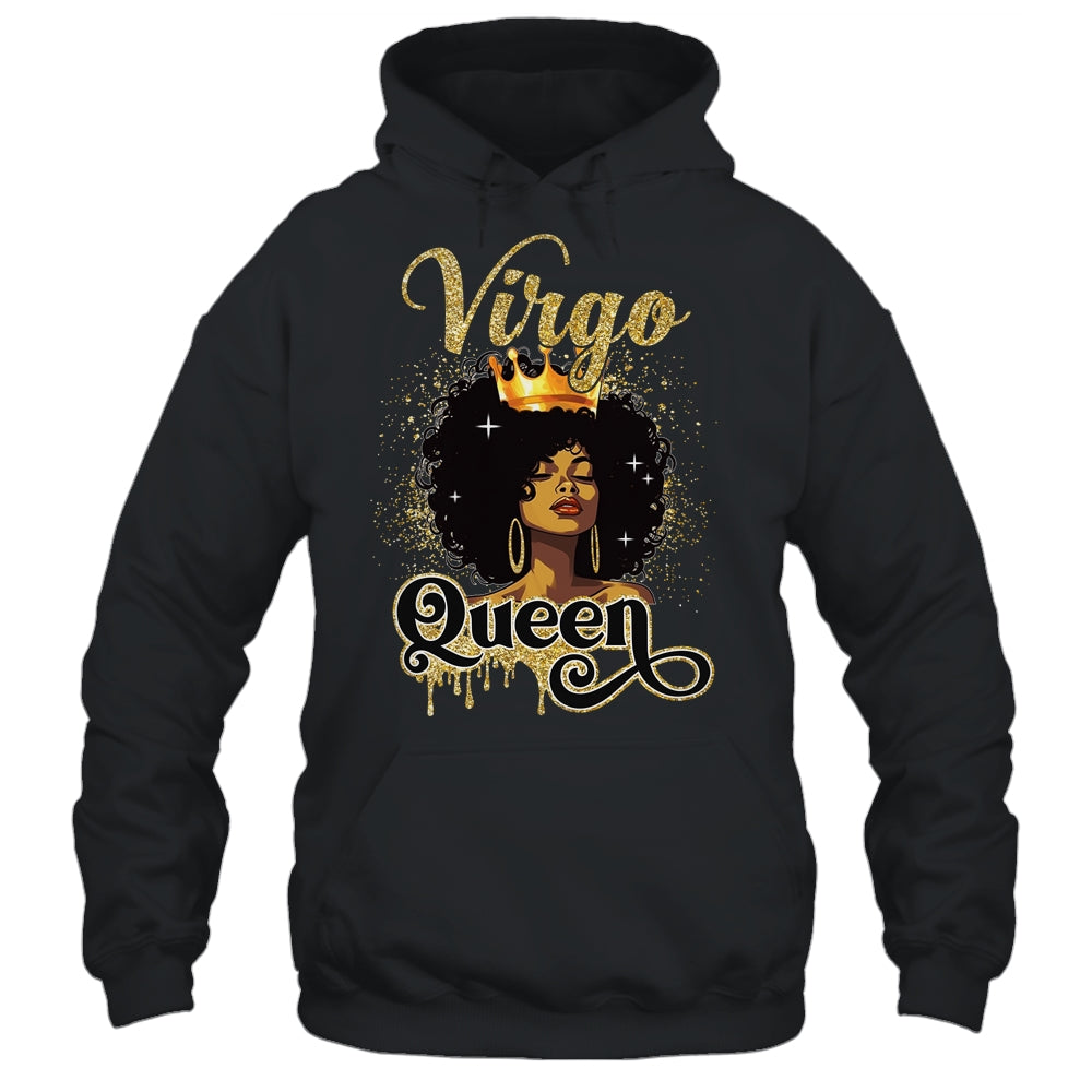 Virgo Queen Birthday Afro Girls Black Zodiac Birthday Shirt & Tank Top | siriusteestore