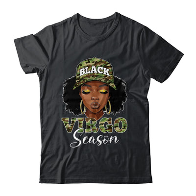 Virgo Season Camo Hat Afro Black Woman Birthday Girls Shirt & Sweatshirt | siriusteestore
