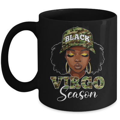 Virgo Season Camo Hat Afro Black Woman Birthday Girls Mug | siriusteestore
