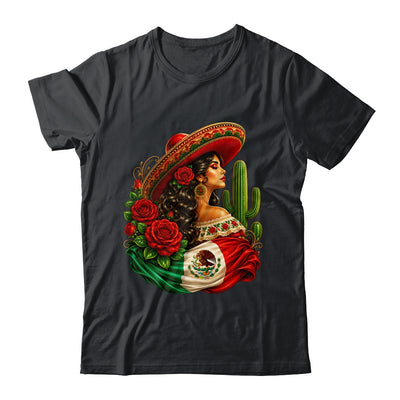 Viva Mexico Mexican Flag Floral Woman Sombrero Fiesta Shirt & Tank Top | siriusteestore