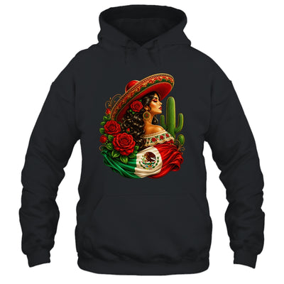 Viva Mexico Mexican Flag Floral Woman Sombrero Fiesta Shirt & Tank Top | siriusteestore