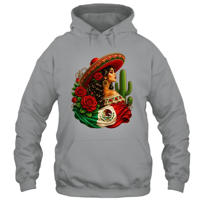 Viva Mexico Mexican Flag Floral Woman Sombrero Fiesta Shirt & Tank Top | siriusteestore