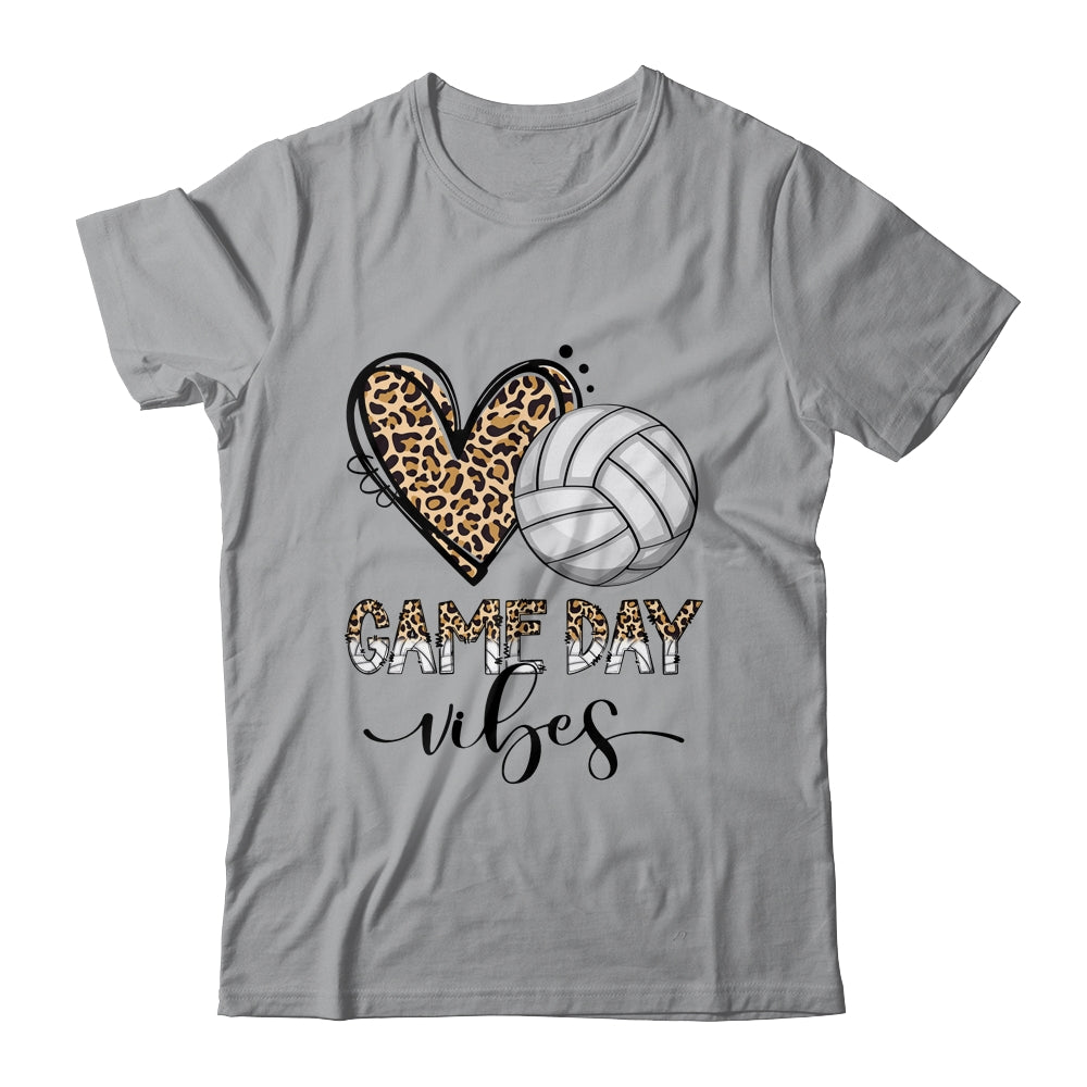 Volleyball Game Day Vibes Volleyball For Girls Mom Leopard Shirt & Tank Top | siriusteestore