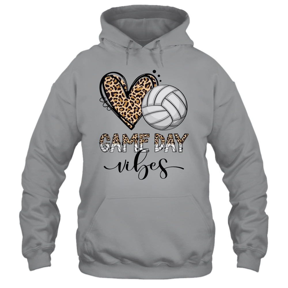 Volleyball Game Day Vibes Volleyball For Girls Mom Leopard Shirt & Tank Top | siriusteestore