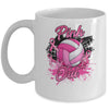 Volleyball Pink Out Breast Cancer Awareness Month Women Mug | siriusteestore
