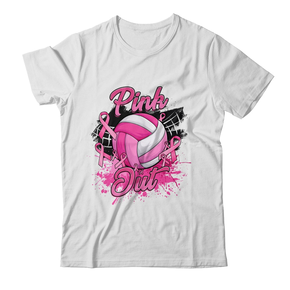 Volleyball Pink Out Breast Cancer Awareness Month Women Shirt & Tank Top | siriusteestore