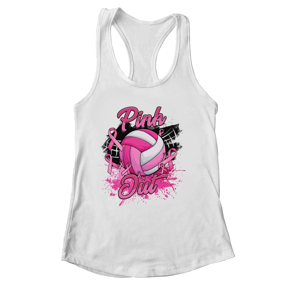 Volleyball Pink Out Breast Cancer Awareness Month Women Shirt & Tank Top | siriusteestore