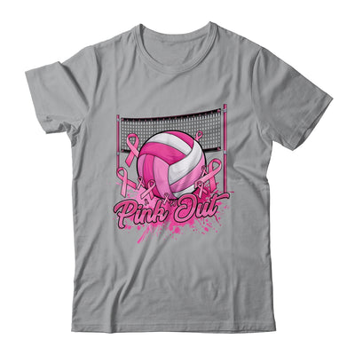 Volleyball Pink Out Breast Cancer Awareness Pink Ribbon Shirt & Hoodie | siriusteestore