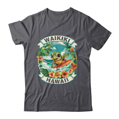 Waikiki Hawaii Cute Sea Turtle Surfing Summer Vacation Shirt & Tank Top | siriusteestore