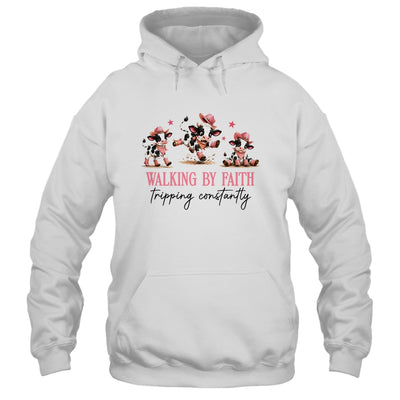 Walking By Faith Tripping Constantly Cowgirl Cows Christian Shirt & Tank Top | siriusteestore