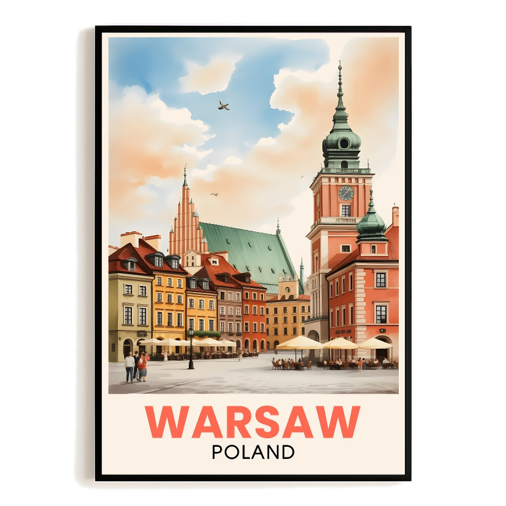 Warsaw Poland Vintage Travel Poster Nature City Wall Art Landscape Picture Prints Suitable For Home Room Living Room Office Bedroom Aesthetic Decor Unframed | siriusteestore