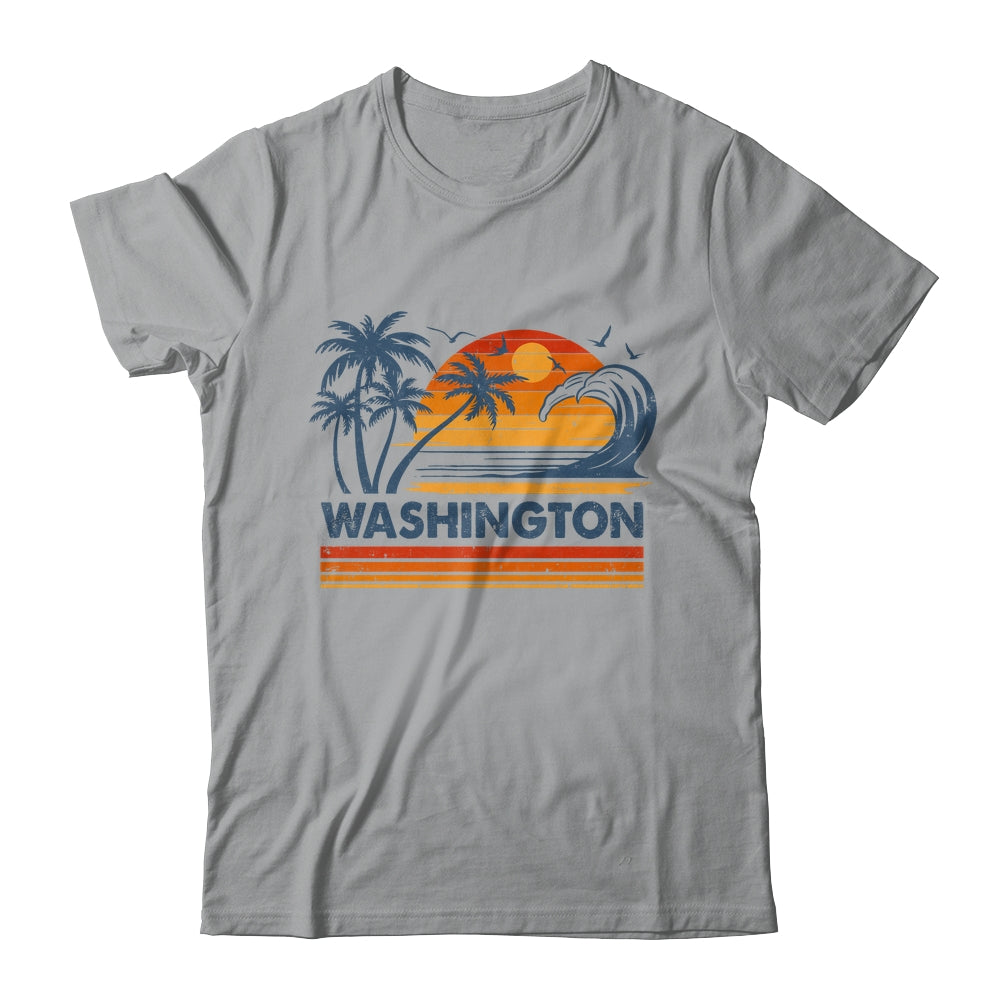 Washington Vacation Sunset Cute 70s Vintage Retro Beach Shirt & Tank Top | siriusteestore