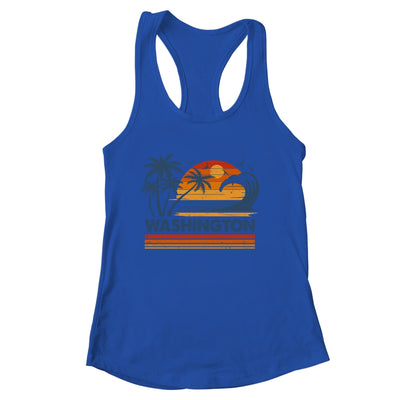 Washington Vacation Sunset Cute 70s Vintage Retro Beach Shirt & Tank Top | siriusteestore