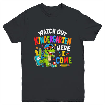Watch Out Kindergarten Here I Come Dino First Day Of School Youth Shirt | siriusteestore