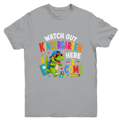 Watch Out Kindergarten Here I Come Dino First Day Of School Youth Shirt | siriusteestore
