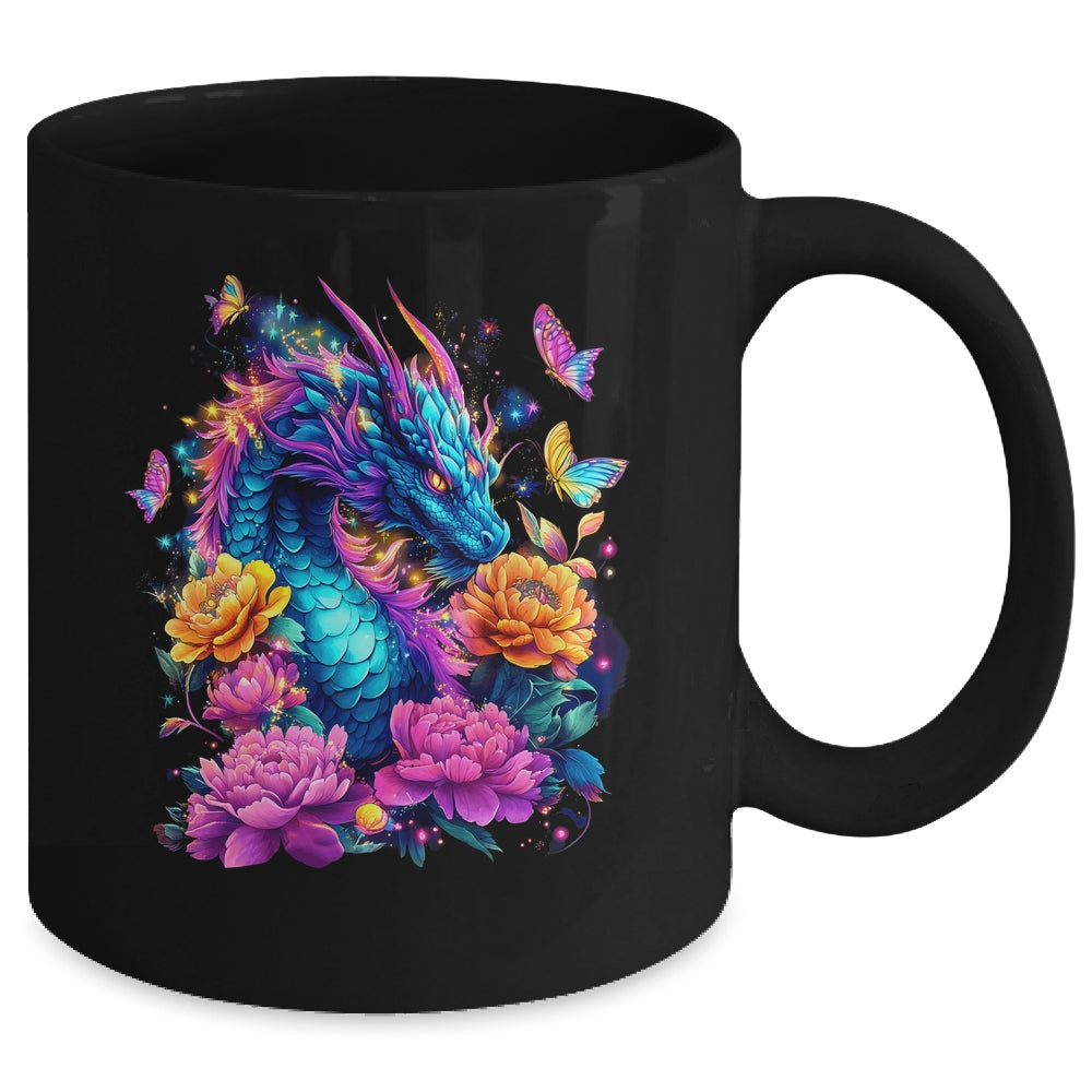 Watercolor Dragon Women Flowers Beautiful Art Colorful Mug | siriusteestore