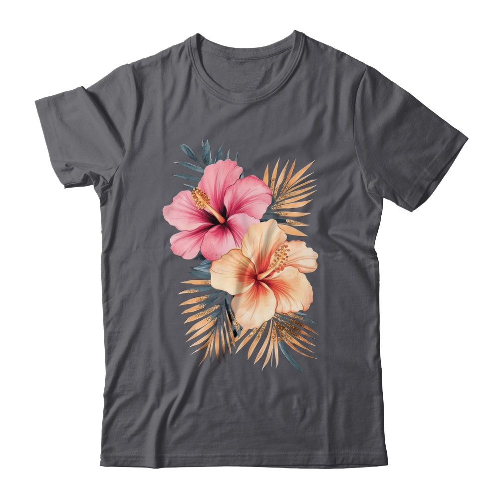 Watercolor Tropical Hibiscus Flowers Floral Summer Women Shirt & Tank Top | siriusteestore