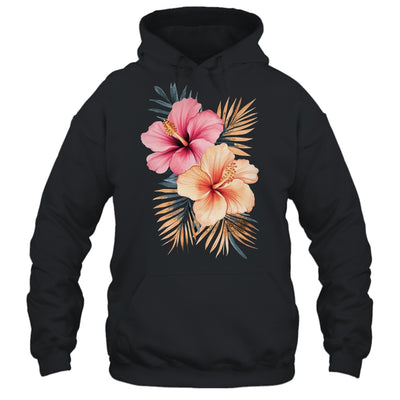 Watercolor Tropical Hibiscus Flowers Floral Summer Women Shirt & Tank Top | siriusteestore