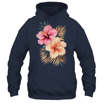 Watercolor Tropical Hibiscus Flowers Floral Summer Women Shirt & Tank Top | siriusteestore