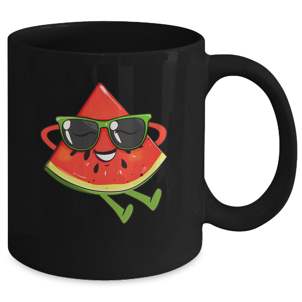 Watermelon Summer Melon With Sunglasses Funny Watermelon Mug | siriusteestore