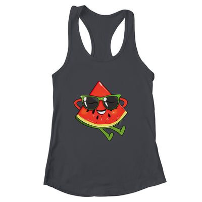 Watermelon Summer Melon With Sunglasses Funny Watermelon Shirt & Tank Top | siriusteestore