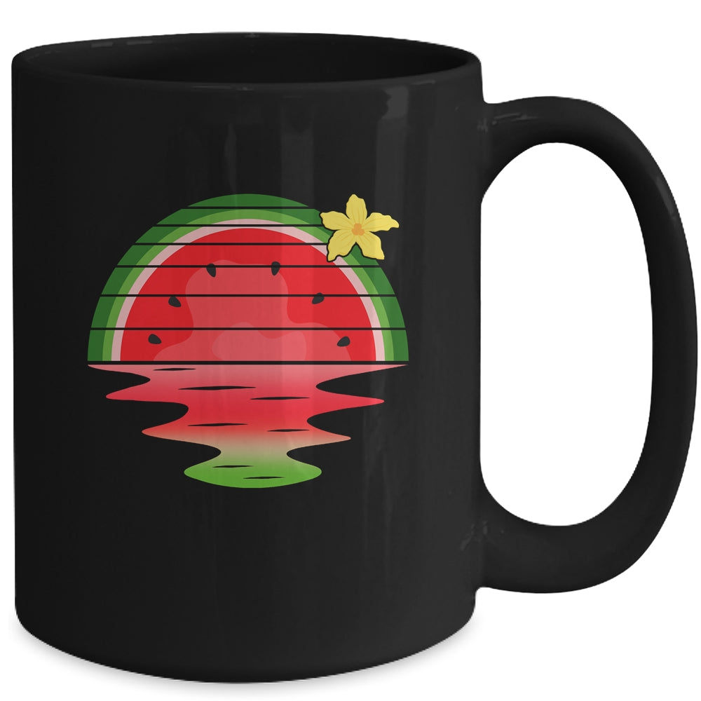 Watermelon Sunset Summer Fruitarian Lover Fruit Slice Seeds Mug | siriusteestore