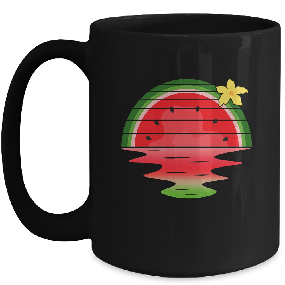 Watermelon Sunset Summer Fruitarian Lover Fruit Slice Seeds Mug | siriusteestore