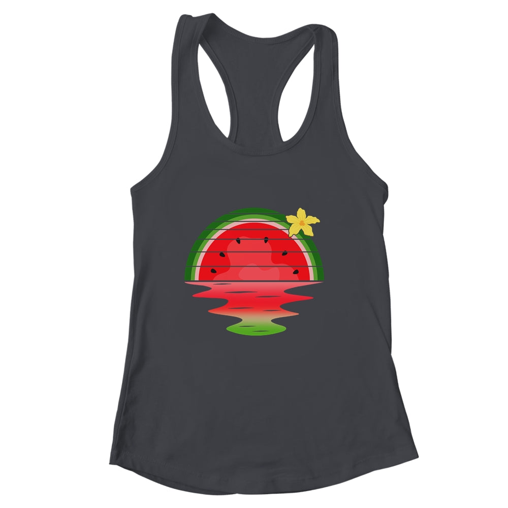 Watermelon Sunset Summer Fruitarian Lover Fruit Slice Seeds Shirt & Tank Top | siriusteestore