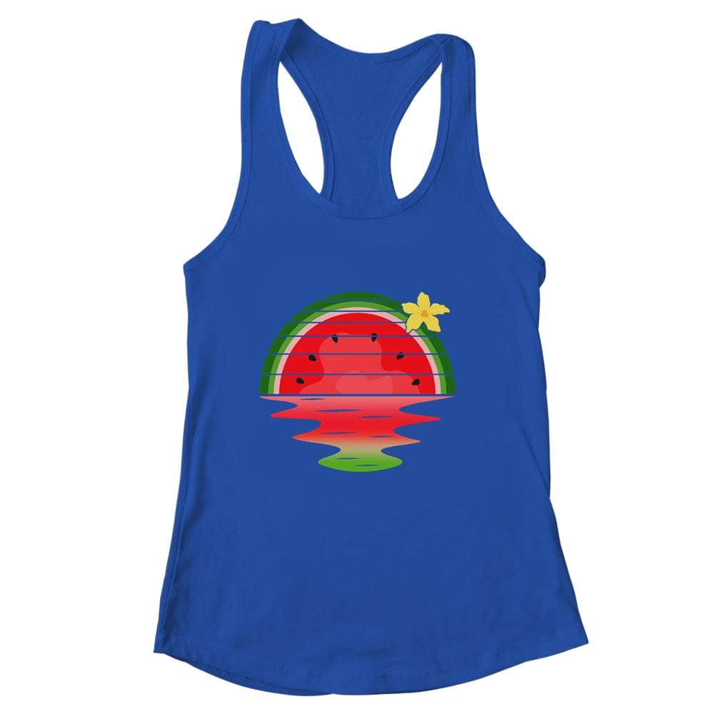 Watermelon Sunset Summer Fruitarian Lover Fruit Slice Seeds Shirt & Tank Top | siriusteestore