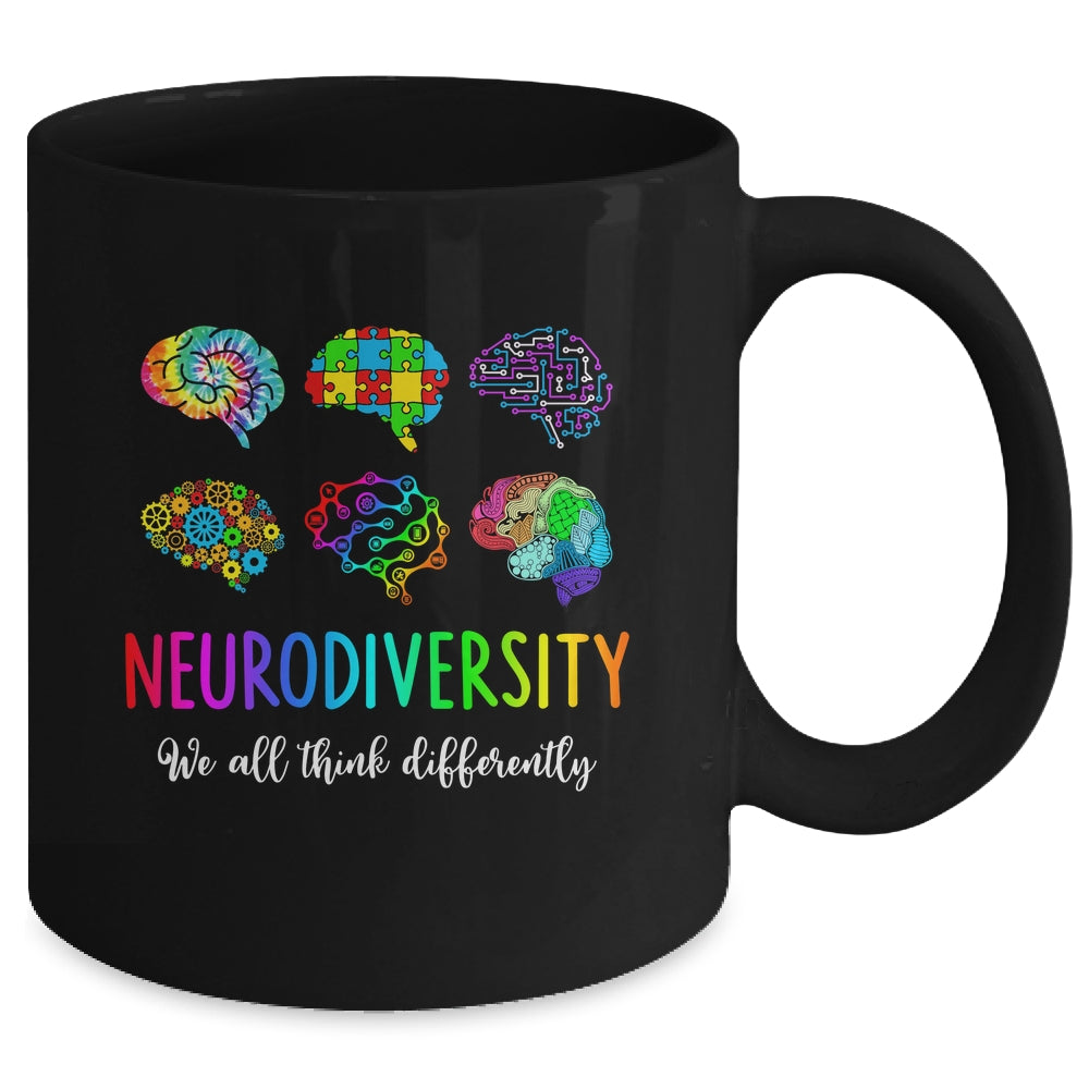 We All Think Differently Neurodiversity Autism Mug | siriusteestore