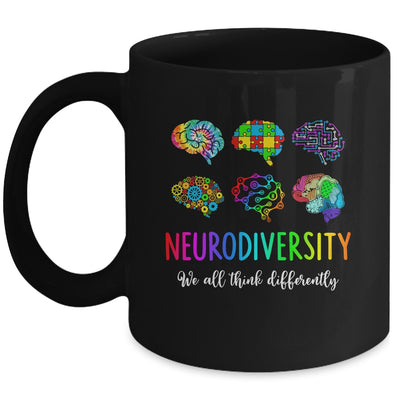 We All Think Differently Neurodiversity Autism Mug | siriusteestore