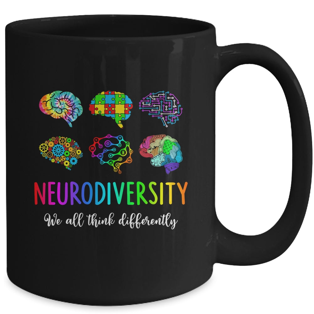 We All Think Differently Neurodiversity Autism Mug | siriusteestore