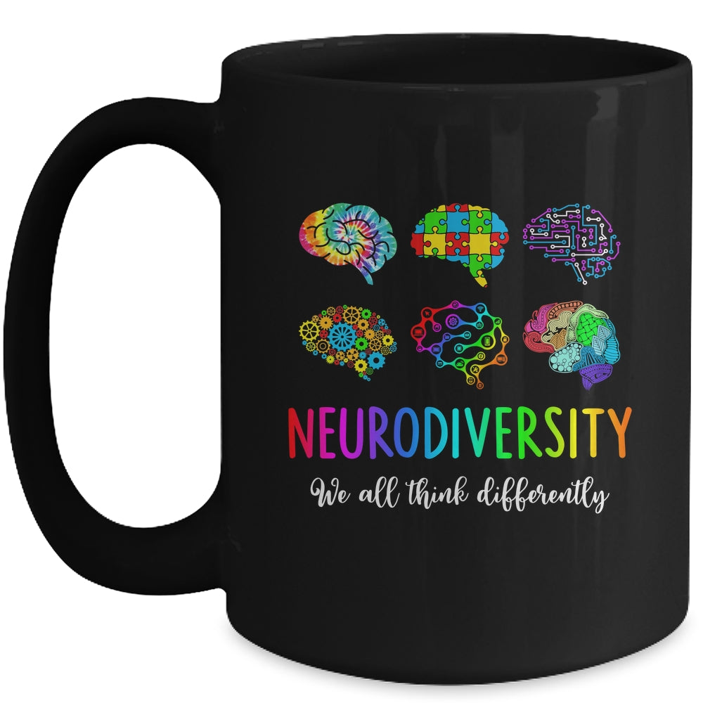 We All Think Differently Neurodiversity Autism Mug | siriusteestore