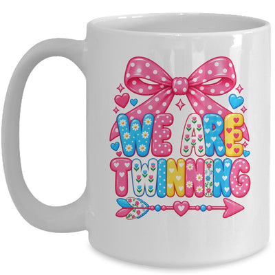 We Are Twinning Coquette Bow Twin Day Spirit Week Girls Mug | siriusteestore