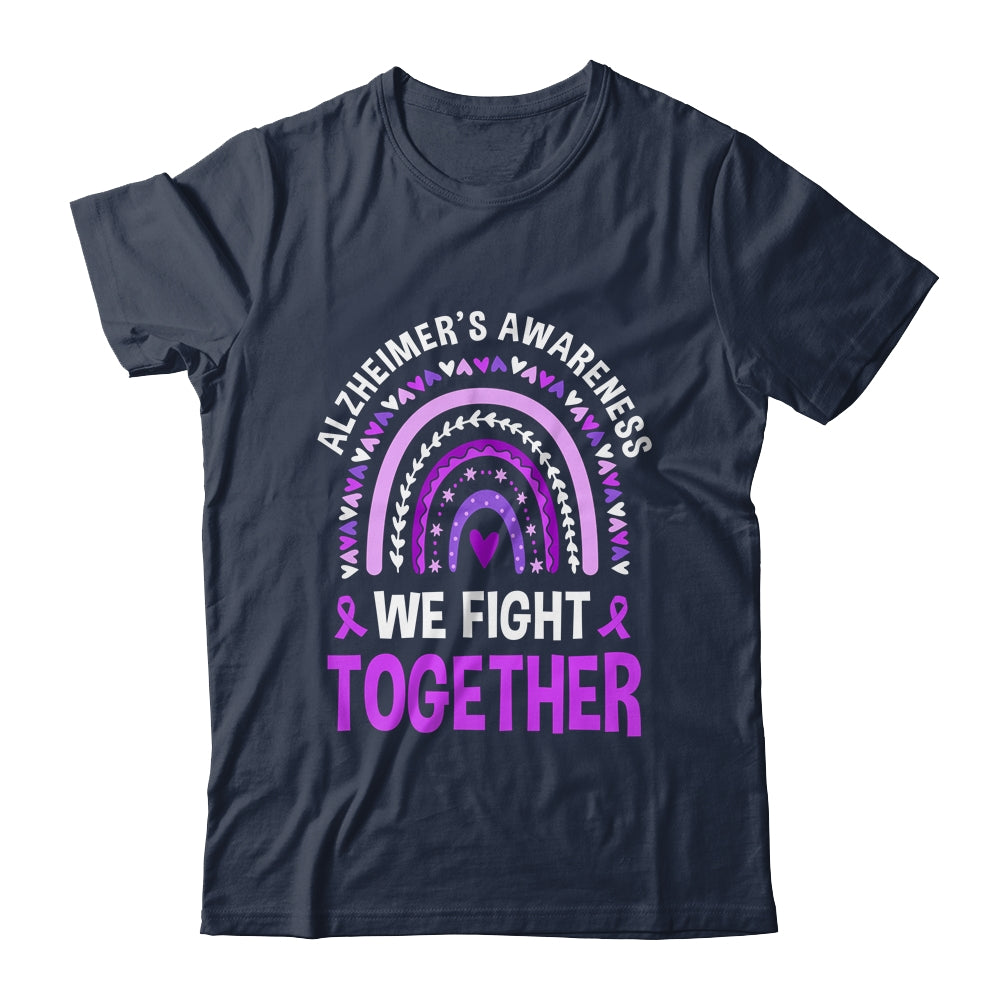 We Fight Together Alzheimers Awareness Purple Ribbon Shirt & Hoodie | siriusteestore