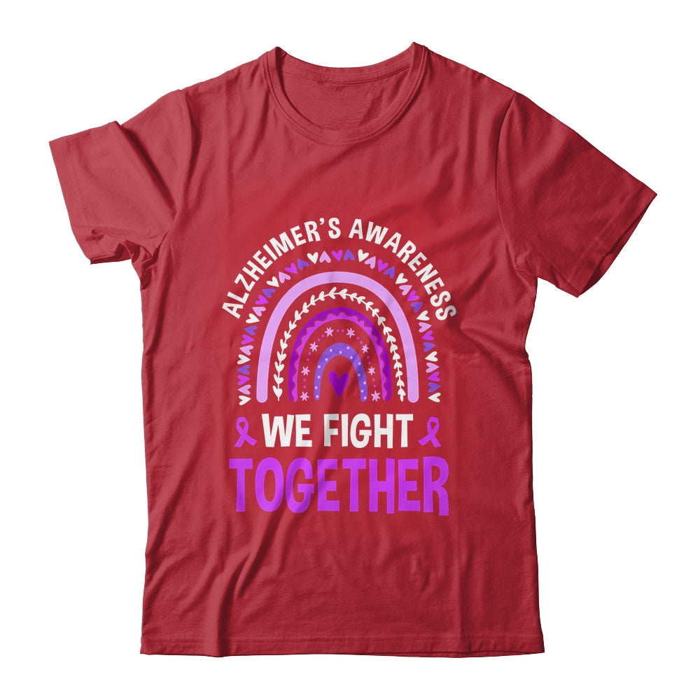 We Fight Together Alzheimers Awareness Purple Ribbon Shirt & Hoodie | siriusteestore