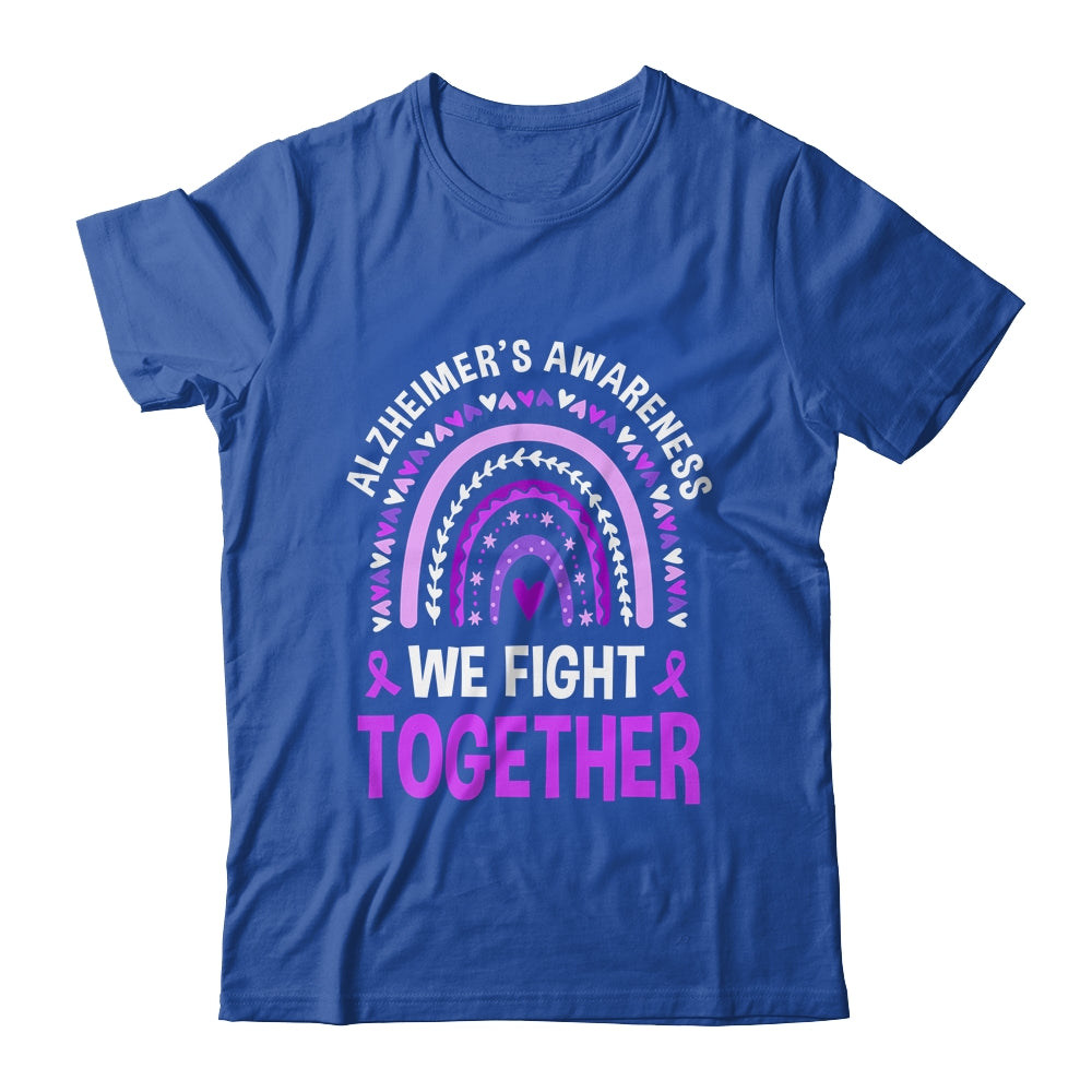 We Fight Together Alzheimers Awareness Purple Ribbon Shirt & Hoodie | siriusteestore