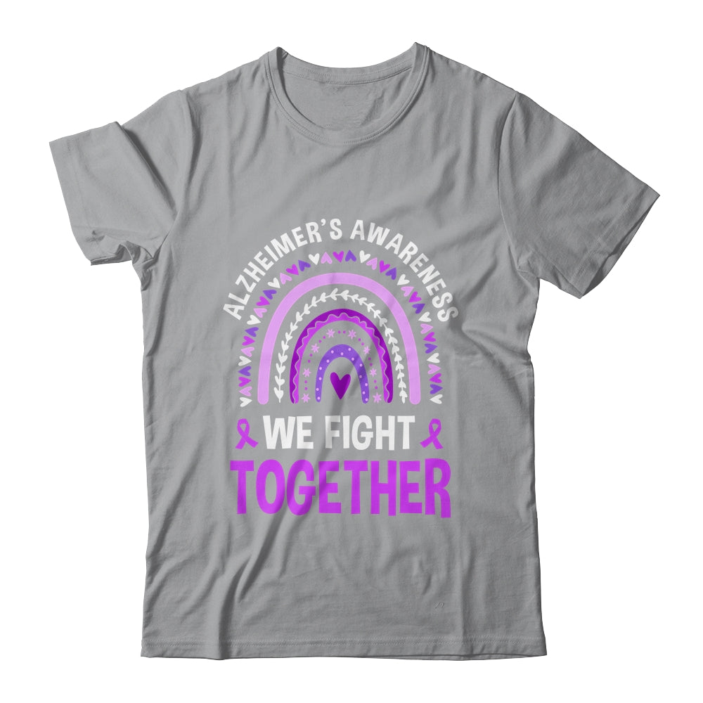 We Fight Together Alzheimers Awareness Purple Ribbon Shirt & Hoodie | siriusteestore